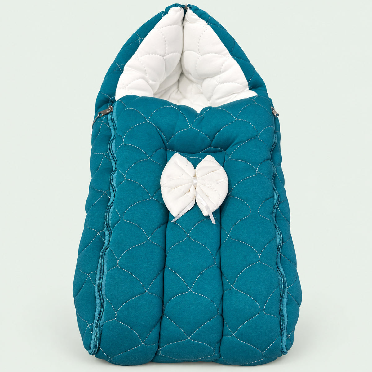 Premium Quilted Baby Carry Nest with Hood & Zip