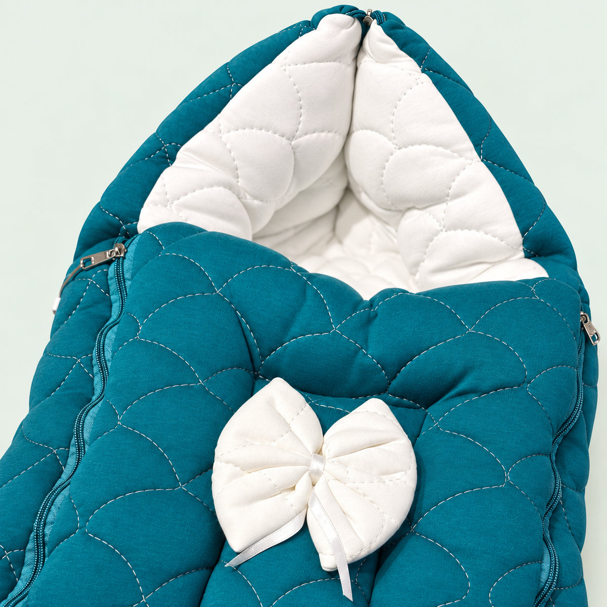 Premium Quilted Baby Carry Nest with Hood & Zip
