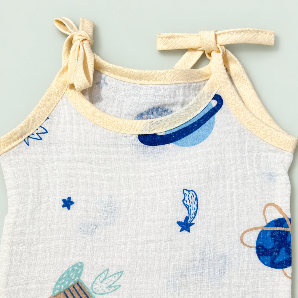 Soft Muslin Tie-Up Jabala for Newborn Baby