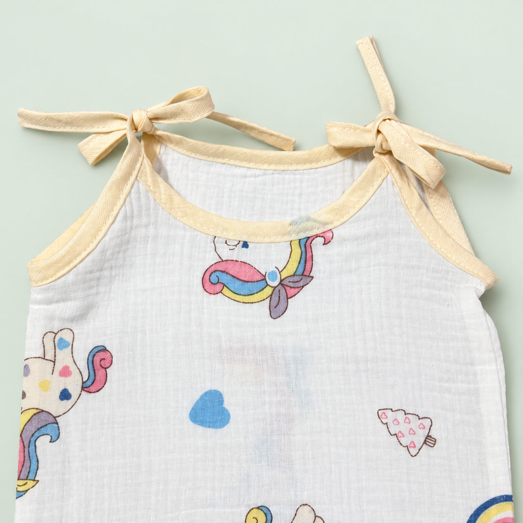 Soft Muslin Tie-Up Jabala for Newborn Baby