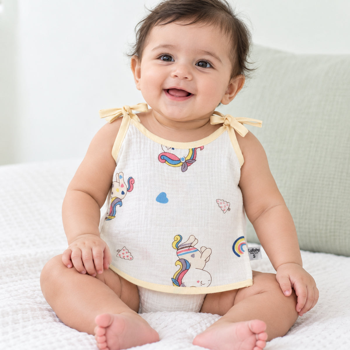Soft Muslin Tie-Up Jabala for Newborn Baby