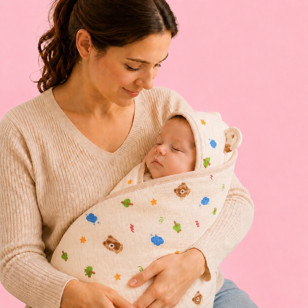 Premium Muslin Baby Wrapper | Animal