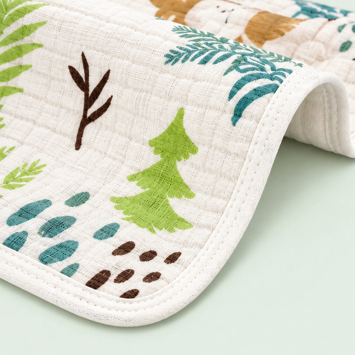 Teddy Bear Baby Blanket – Forest Print | Soft & Lightweight Newborn Baby Wrapper