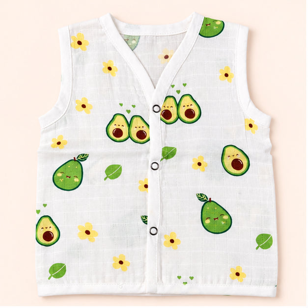 Printed Muslin Jabala for Newborn Baby
