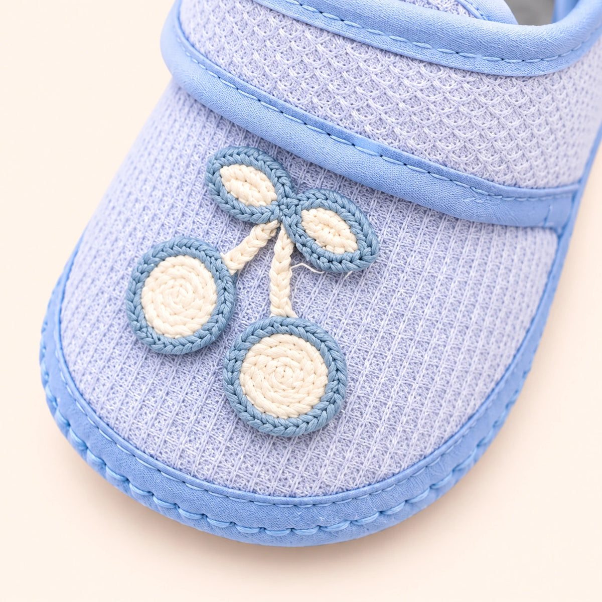 Soft Newborn Baby Booties with Adjustable Strap|Blue|