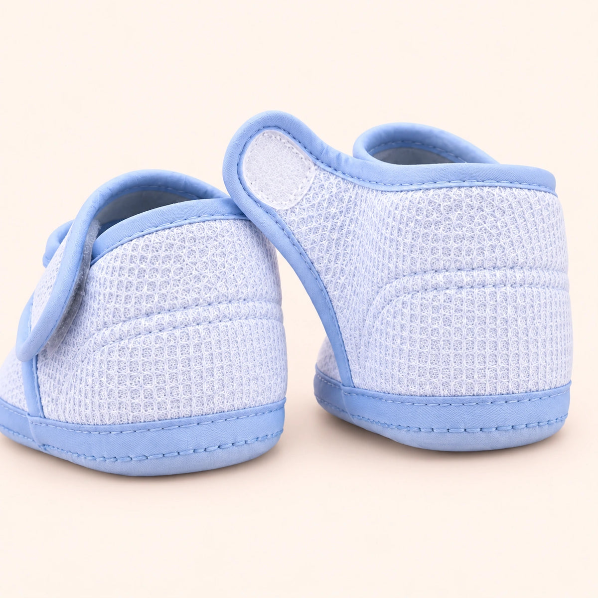 Soft Newborn Baby Booties with Adjustable Strap|Blue|