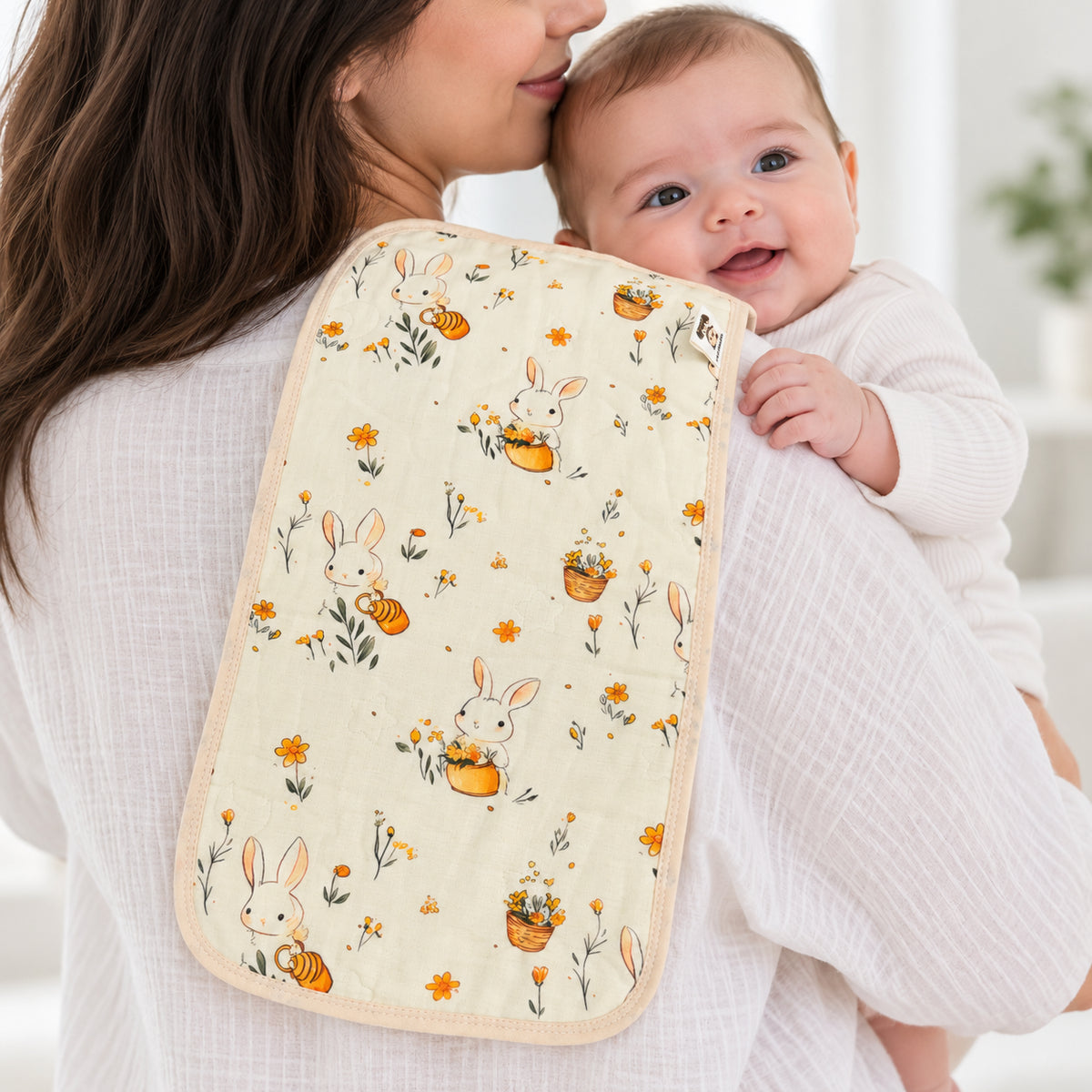 Baby Muslin Burp Cloth – Soft Shoulder Cloth for Newborns