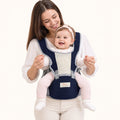 Breathable Front Carry Baby Carrier with Adjustable Support –Navy Blue