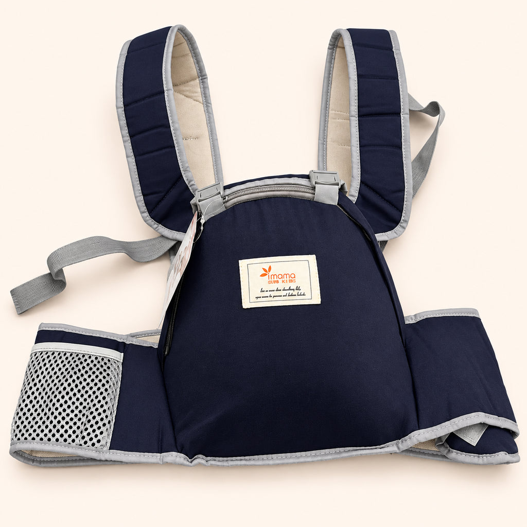 Breathable Front Carry Baby Carrier with Adjustable Support –Navy Blue