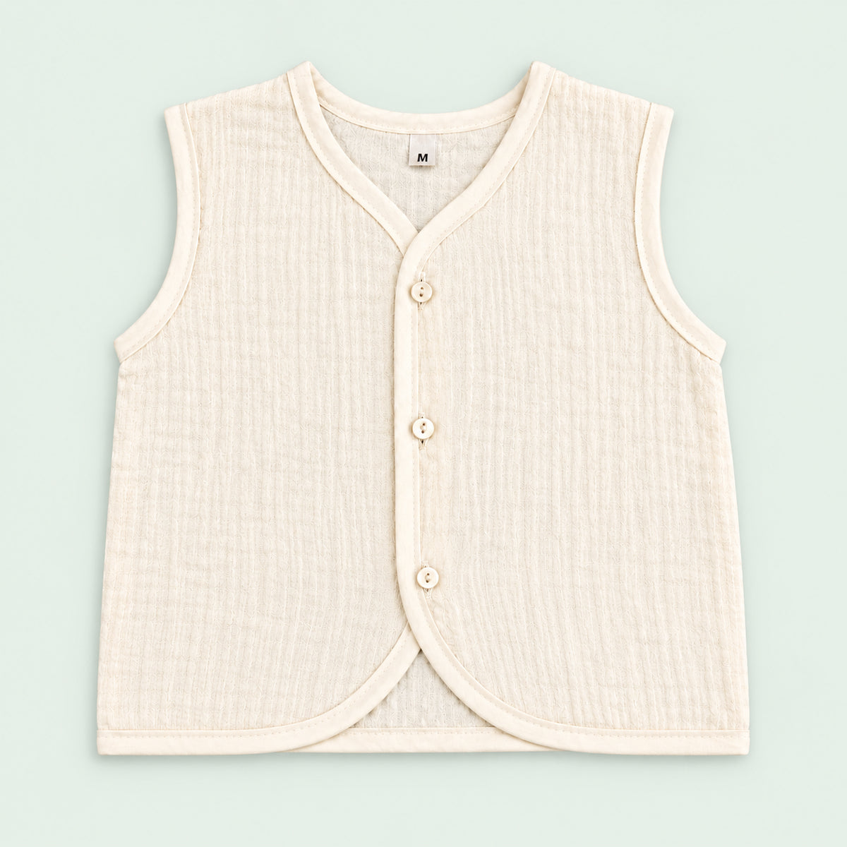 Soft Muslin Jabala for Newborn Baby |Cream|