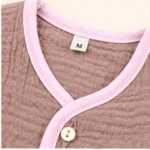 Soft Muslin Jabala for Newborn Baby |Pink|