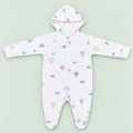 Baby Hooded Button Sleepsuit | 0-3 Months | Romper