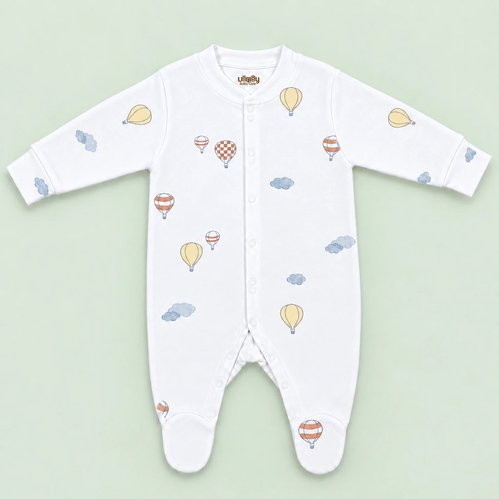 Baby Button Sleepsuit | 0-3 Months | Romper|