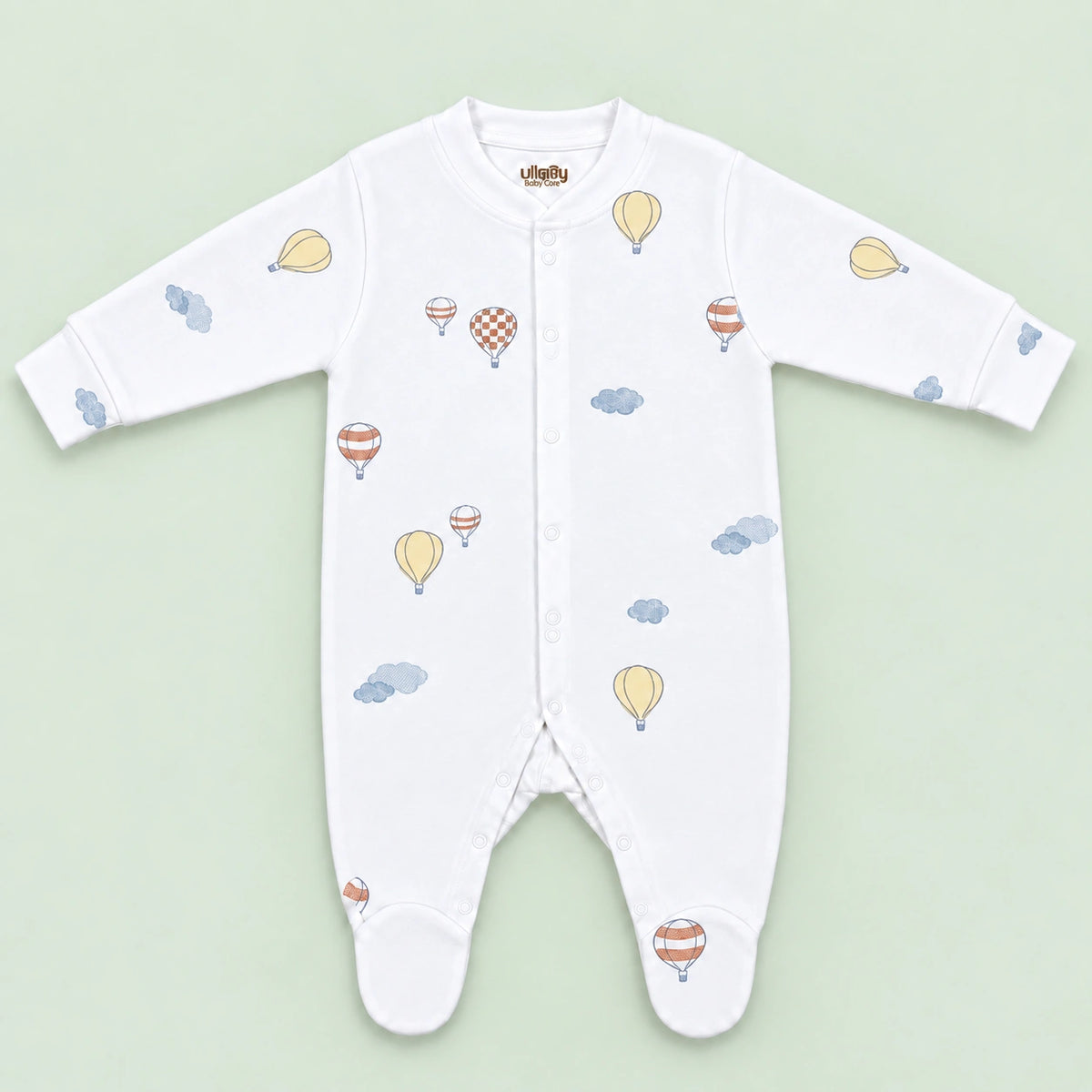 Baby Button Sleepsuit | 0-3 Months | Romper|