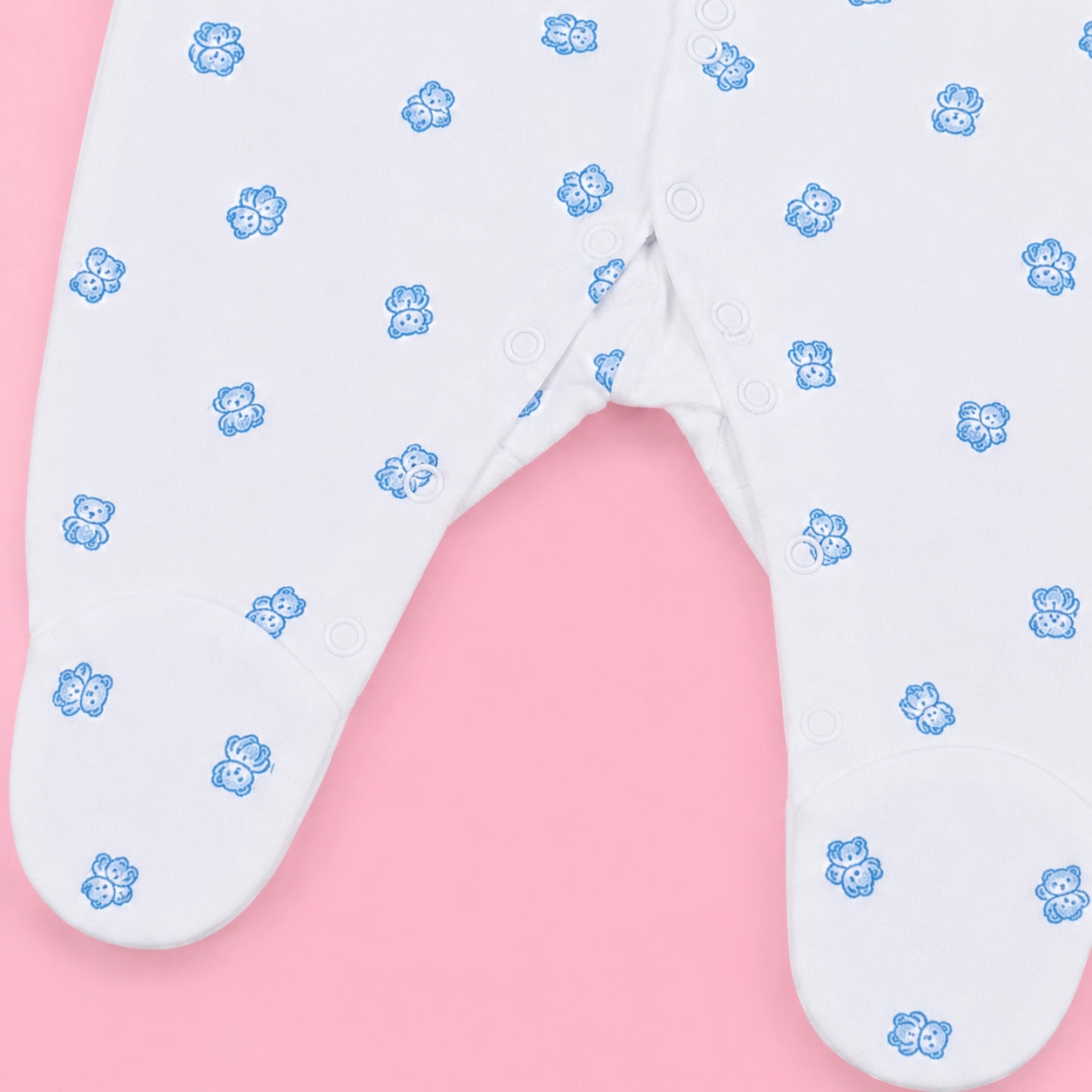 Baby Button Sleepsuit Bear| 0-3 Months | Romper