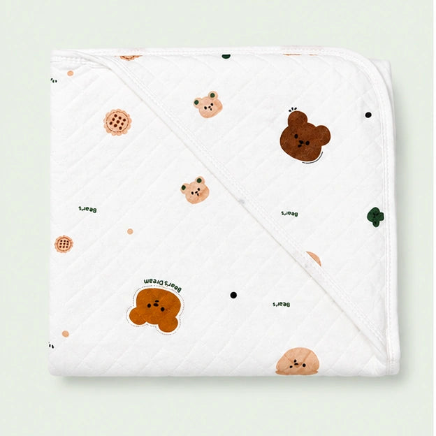 Soft Hooded Receiving Towel for Newborn Baby | Bear |