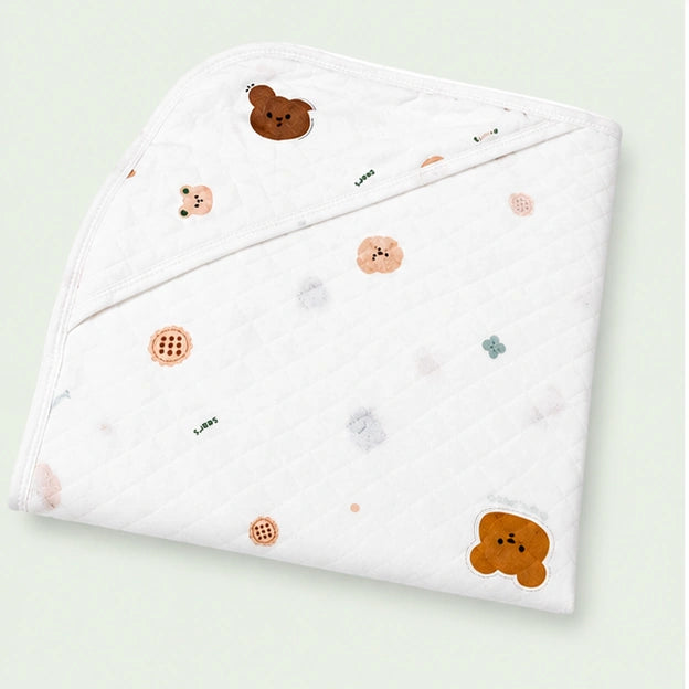 Soft Hooded Receiving Towel for Newborn Baby | Bear |