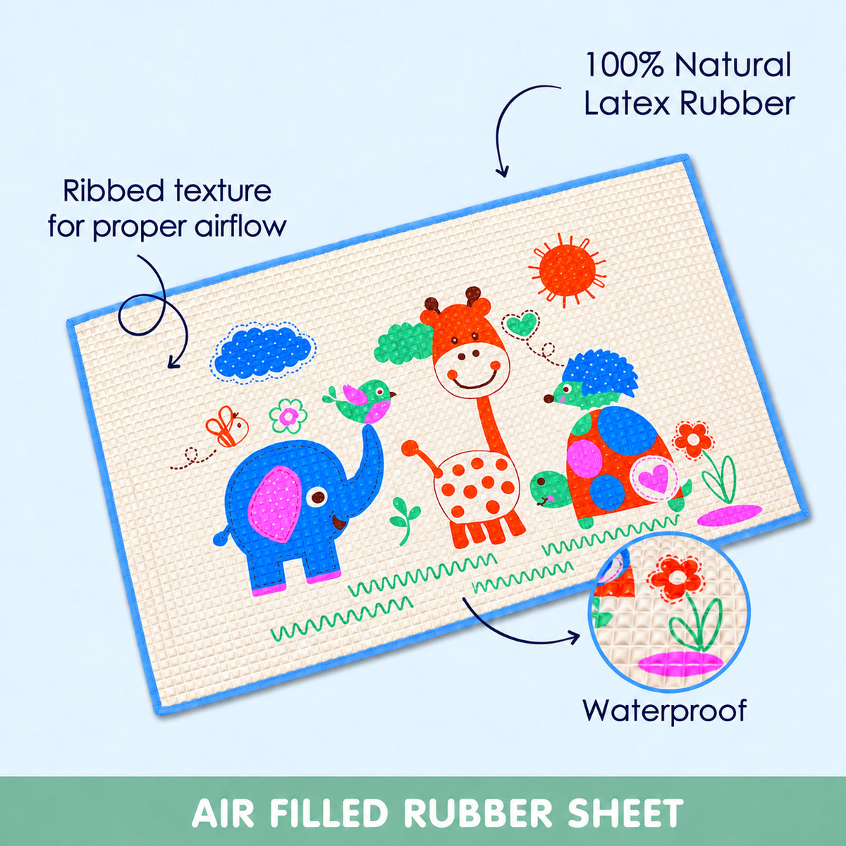 Baby Air-Filled Natural Rubber Bubble Mat