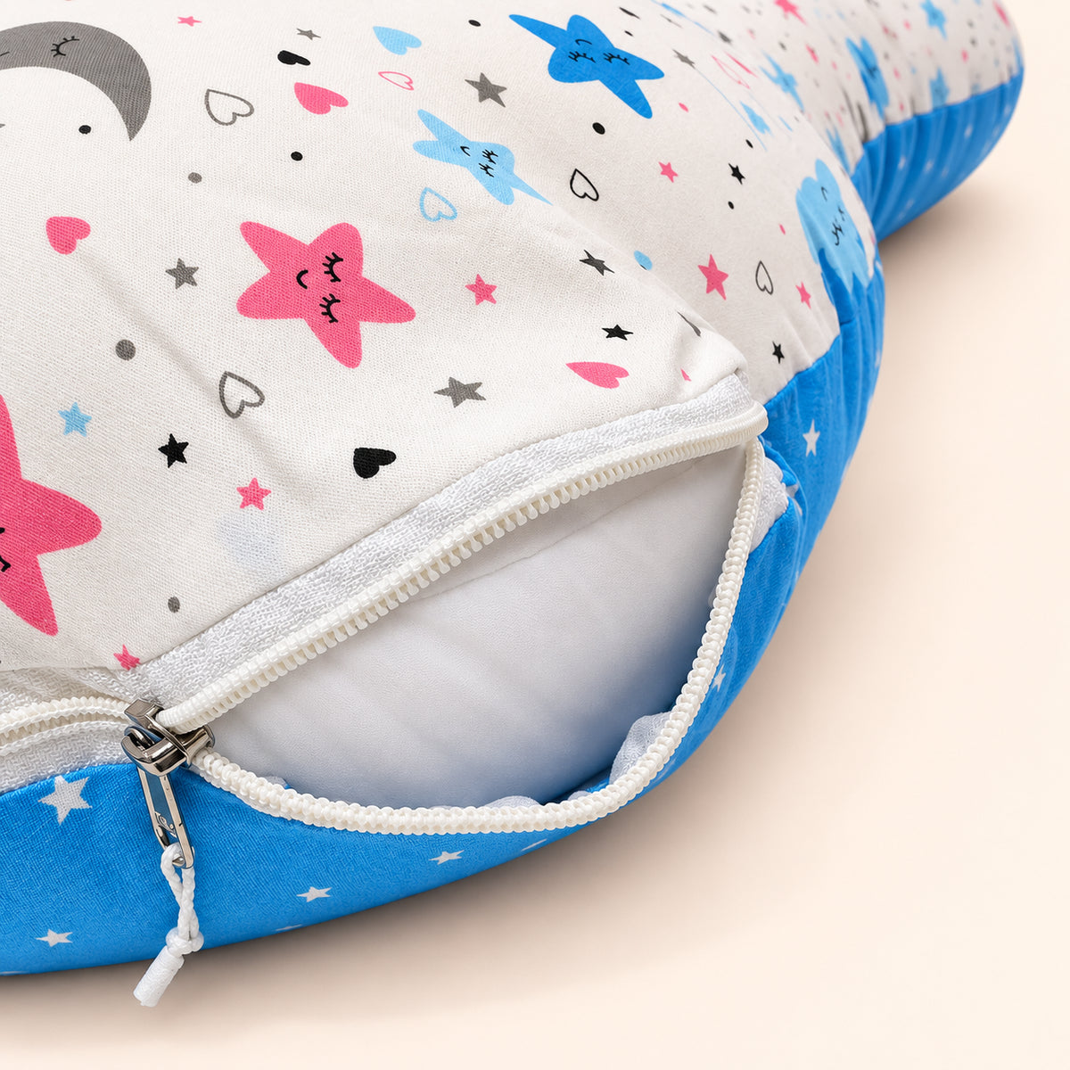 G-Shaped Full Body Pregnancy & Maternity Pillow|Blue|