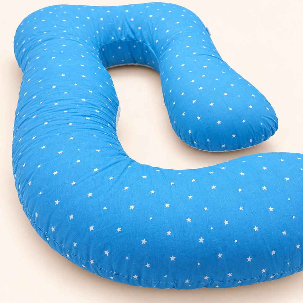 G-Shaped Full Body Pregnancy & Maternity Pillow|Blue|