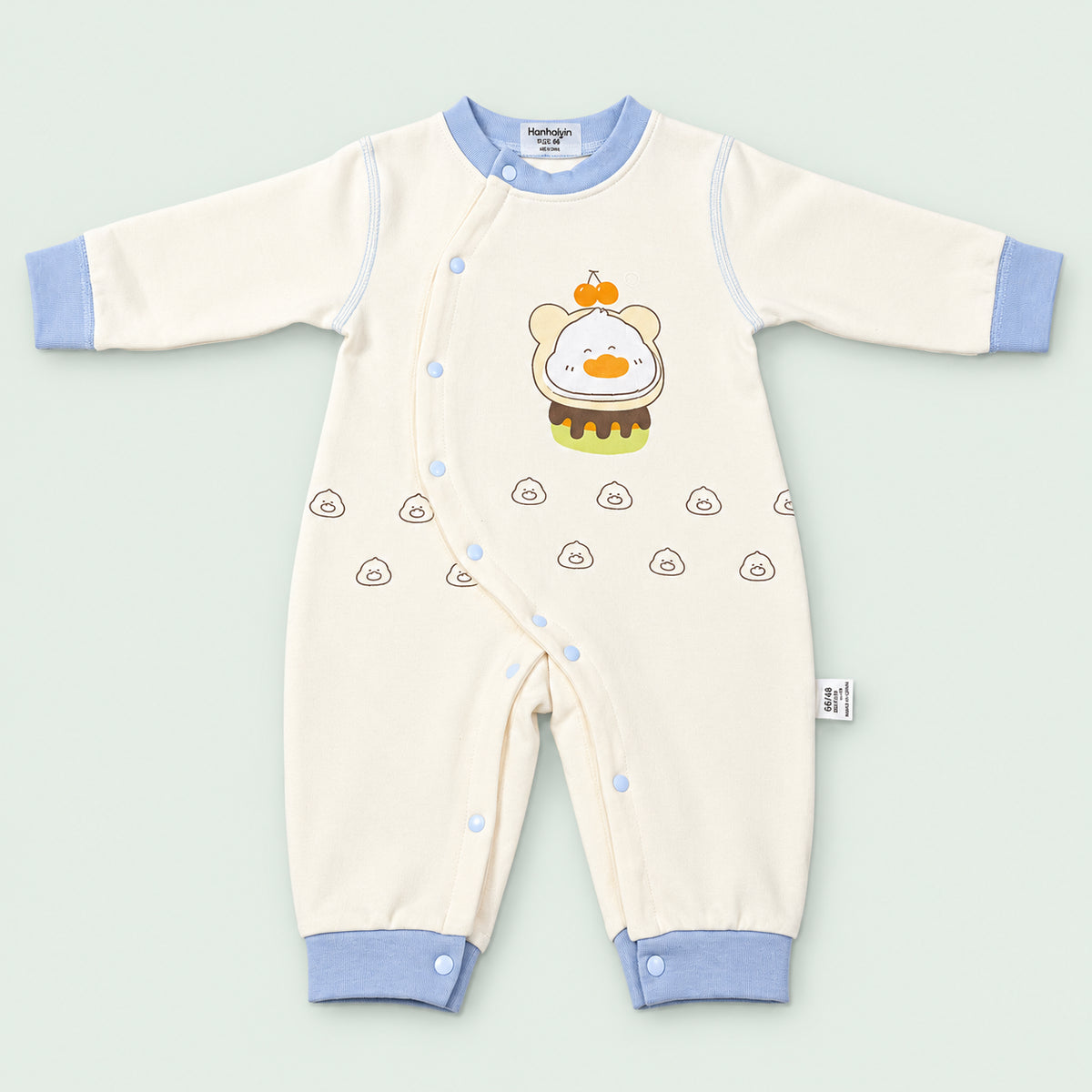 Newborn Baby Full Sleeve Romper|Blue|