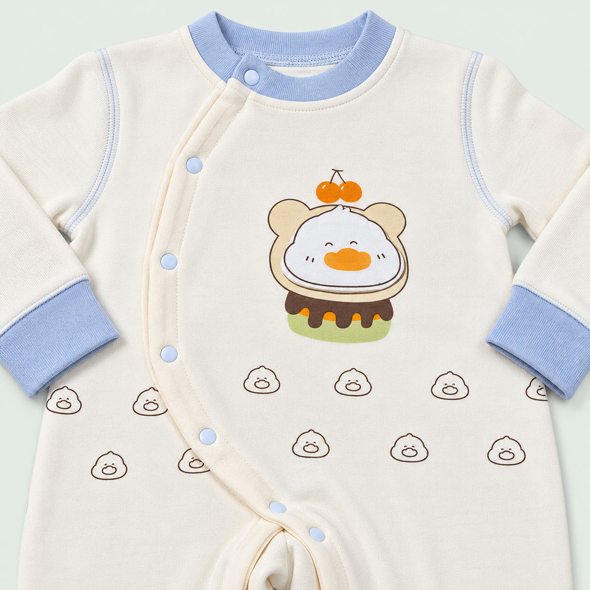 Newborn Baby Full Sleeve Romper|Blue|