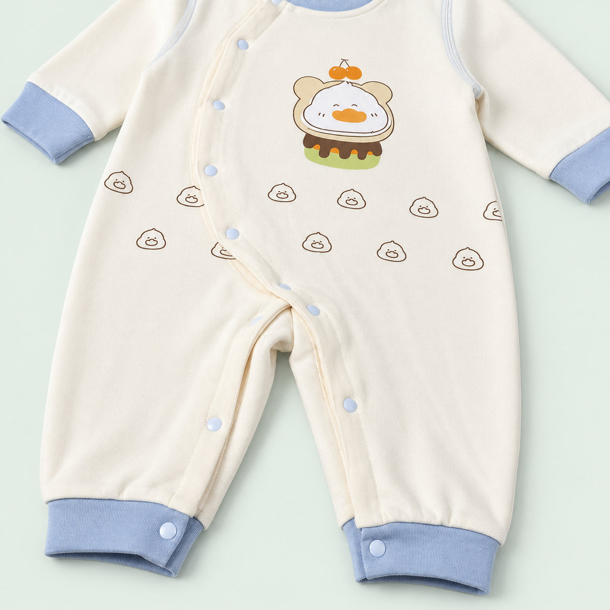 Newborn Baby Full Sleeve Romper|Blue|