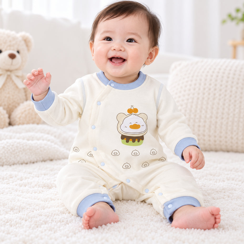 Newborn Baby Full Sleeve Romper|Blue|