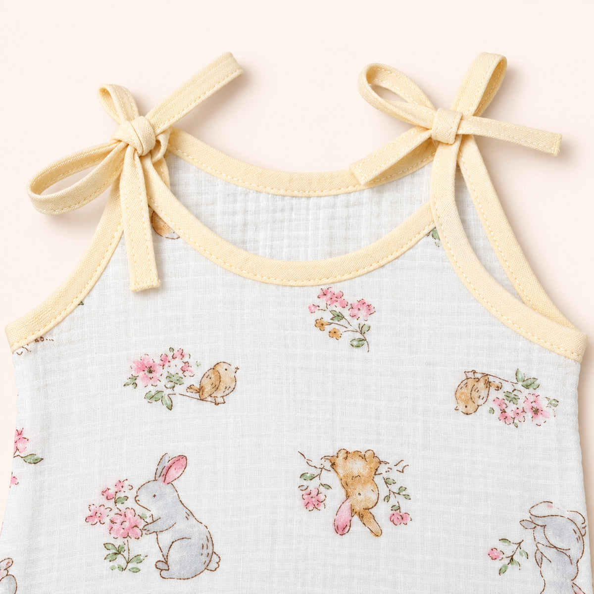 Soft Muslin Tie-Up Jabala for Newborn Baby|Bunny|