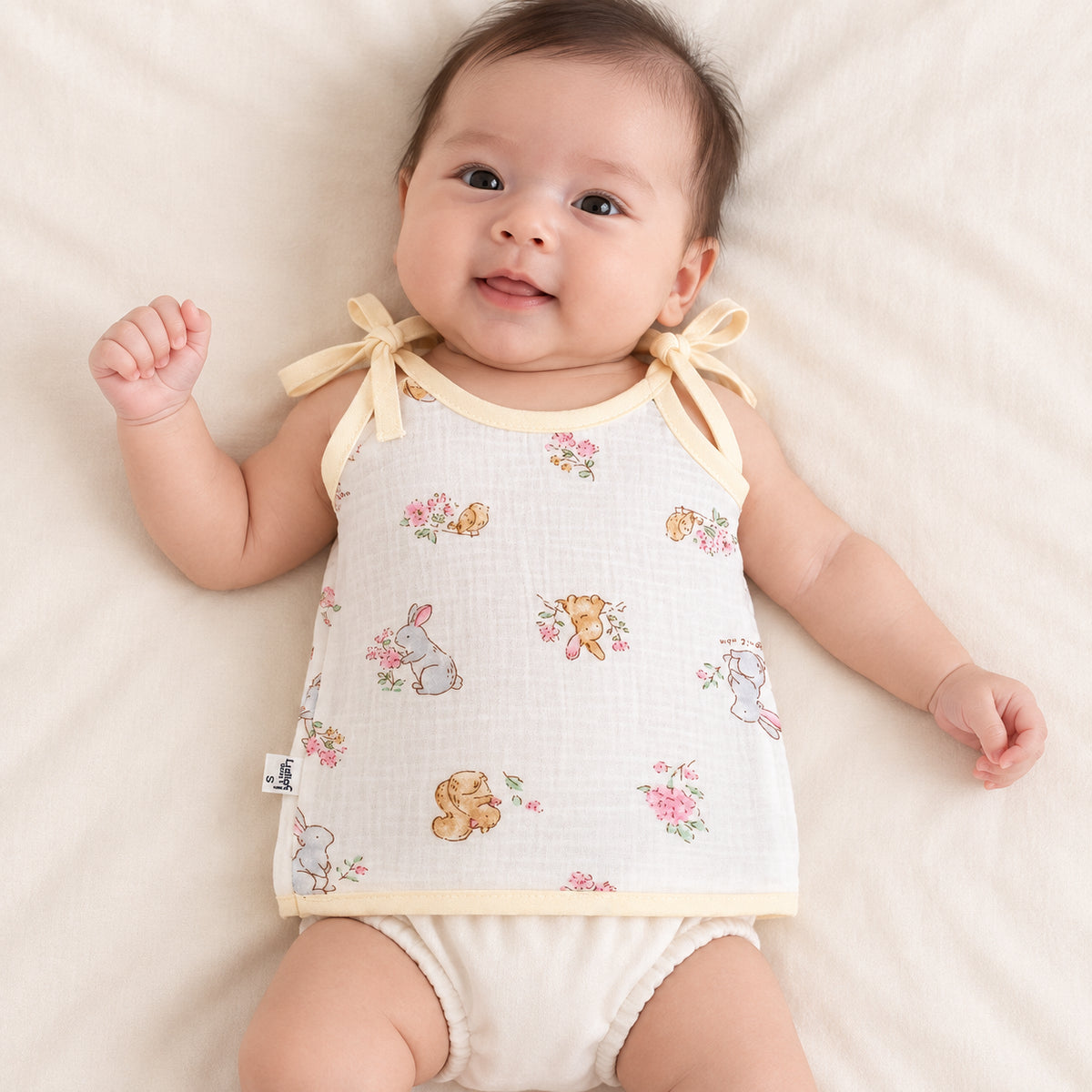 Soft Muslin Tie-Up Jabala for Newborn Baby|Bunny|