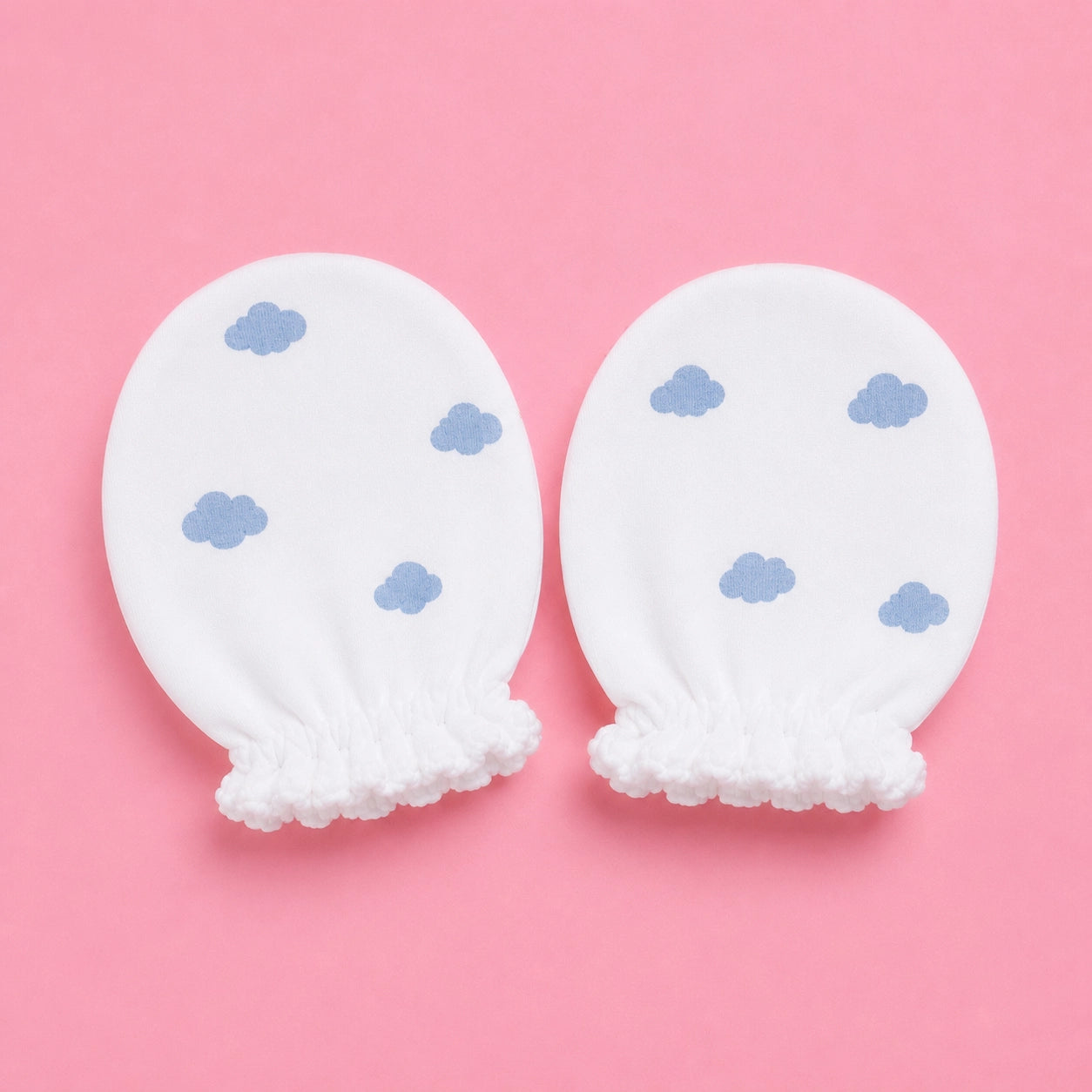 Baby Cap, Mittens & Booties Set Cloud