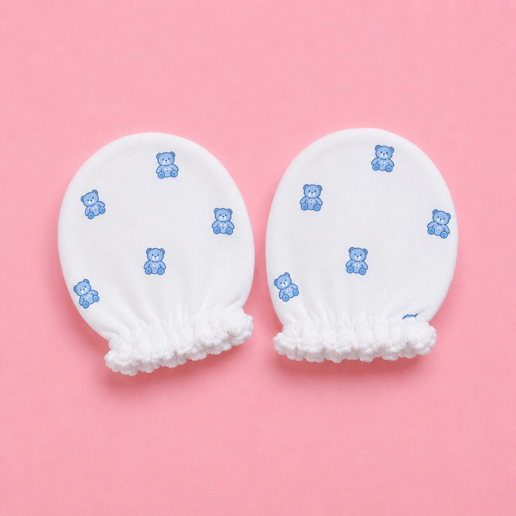 Baby Cap, Mittens & Booties Set Bear