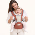 Breathable Front Carry Baby Carrier with Adjustable Support|Brown|