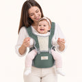 Breathable Front Carry Baby Carrier with Adjustable Support|Sage Green|