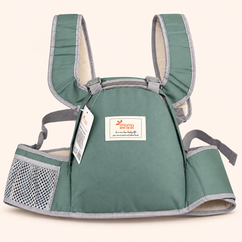 Breathable Front Carry Baby Carrier with Adjustable Support|Sage Green|
