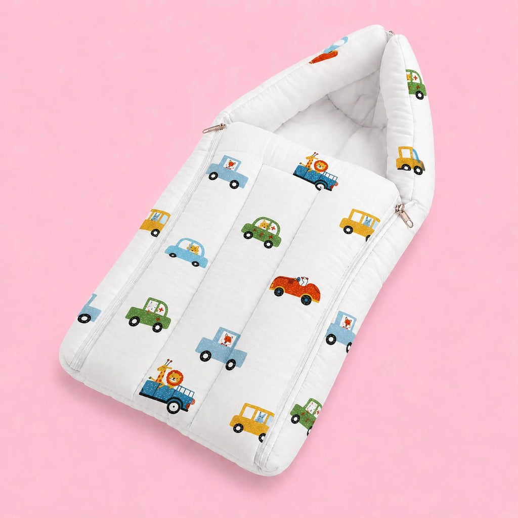 Baby Sleeping Bag And Carry Nest | Car |  Bedding Set New Born Baby | Portable And Travel Friendly | 0-3 Months