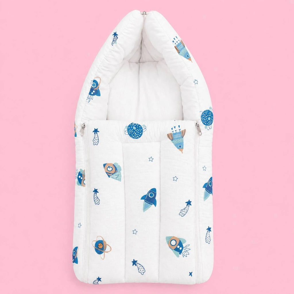 Baby Sleeping Bag And Carry Nest | Space |  Bedding Set New Born Baby | Portable And Travel Friendly | 0-3 Months