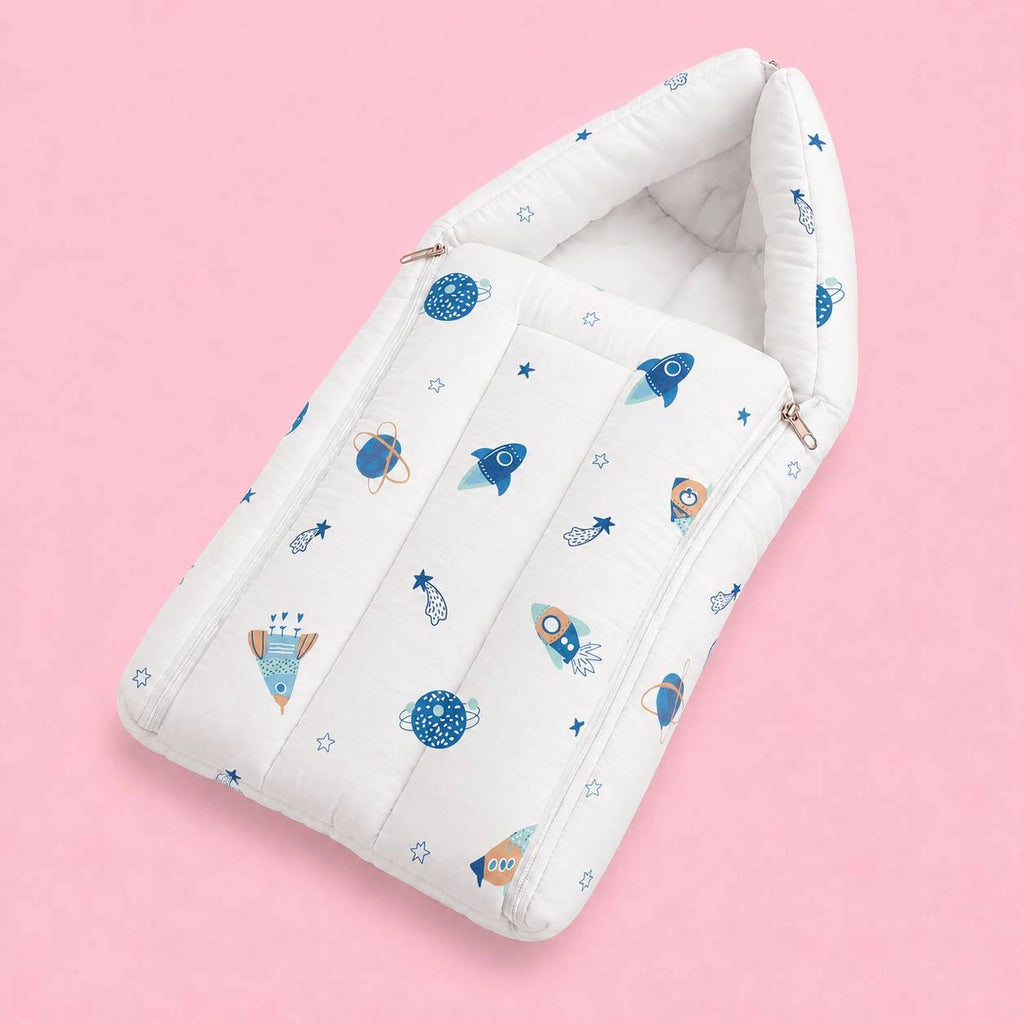 Baby Sleeping Bag And Carry Nest | Space |  Bedding Set New Born Baby | Portable And Travel Friendly | 0-3 Months