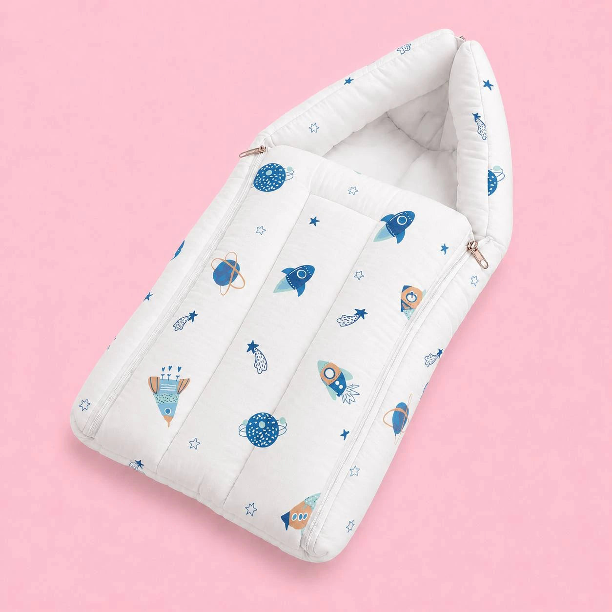 Baby Sleeping Bag And Carry Nest | Space |  Bedding Set New Born Baby | Portable And Travel Friendly | 0-3 Months