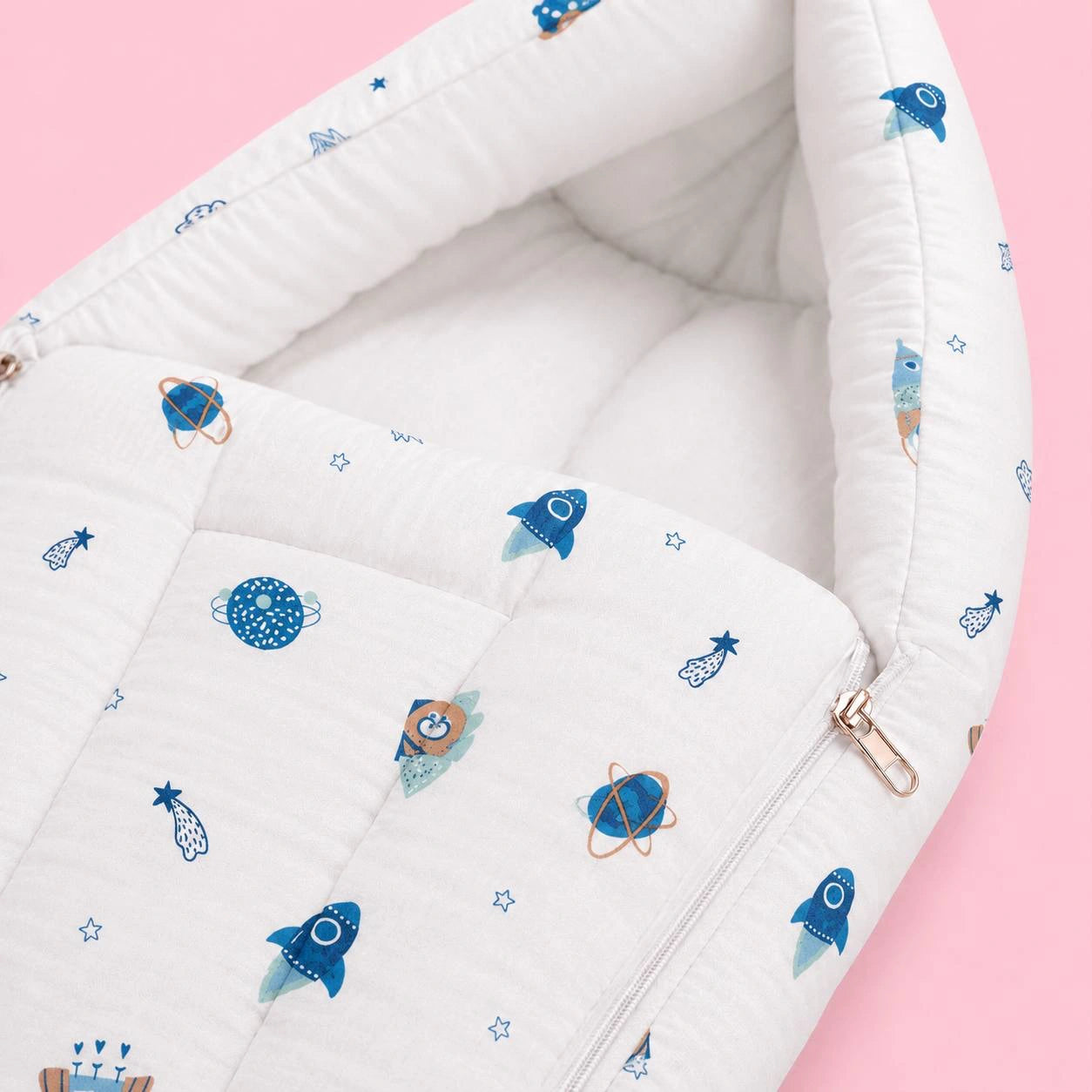 Baby Sleeping Bag And Carry Nest | Space |  Bedding Set New Born Baby | Portable And Travel Friendly | 0-3 Months