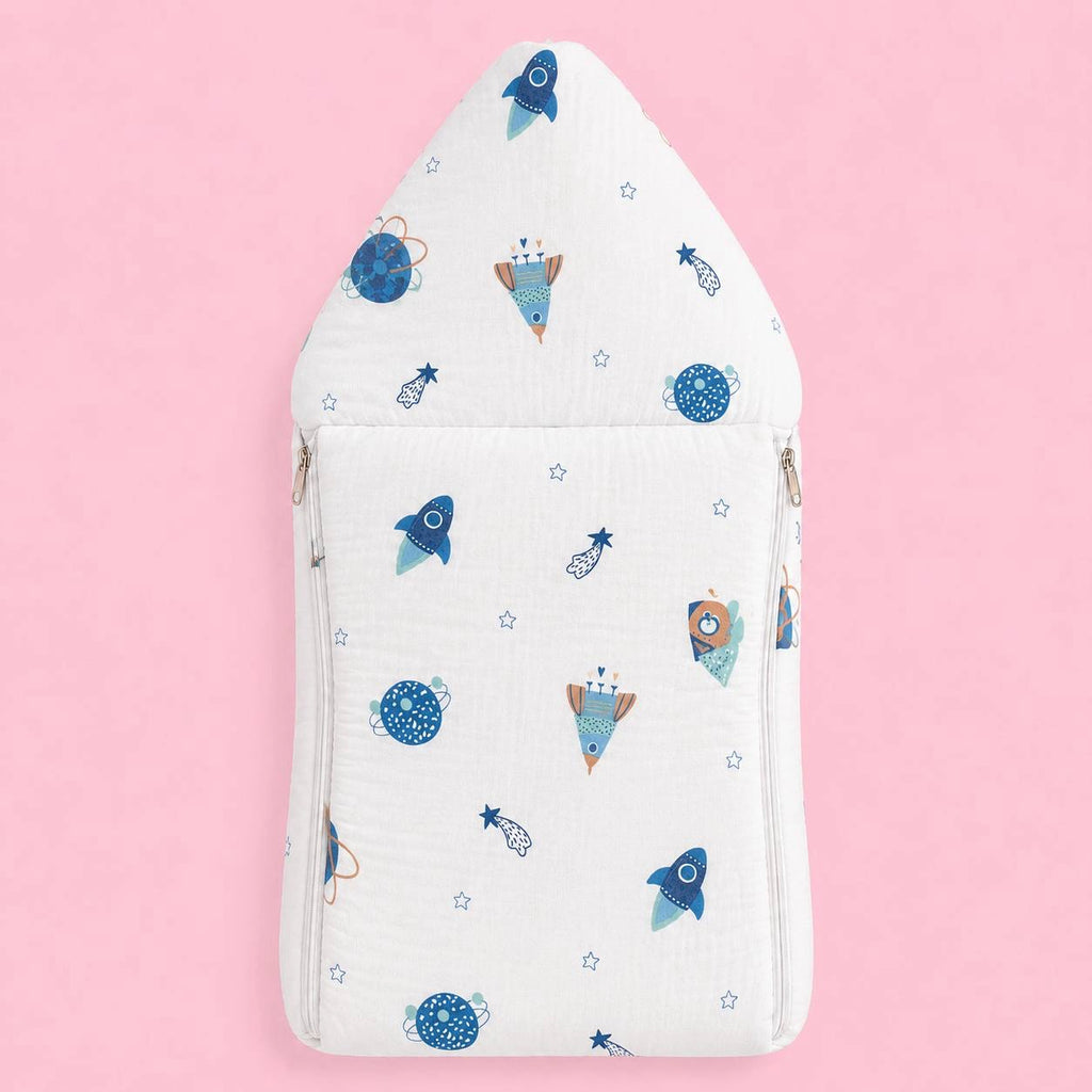 Baby Sleeping Bag And Carry Nest | Space |  Bedding Set New Born Baby | Portable And Travel Friendly | 0-3 Months
