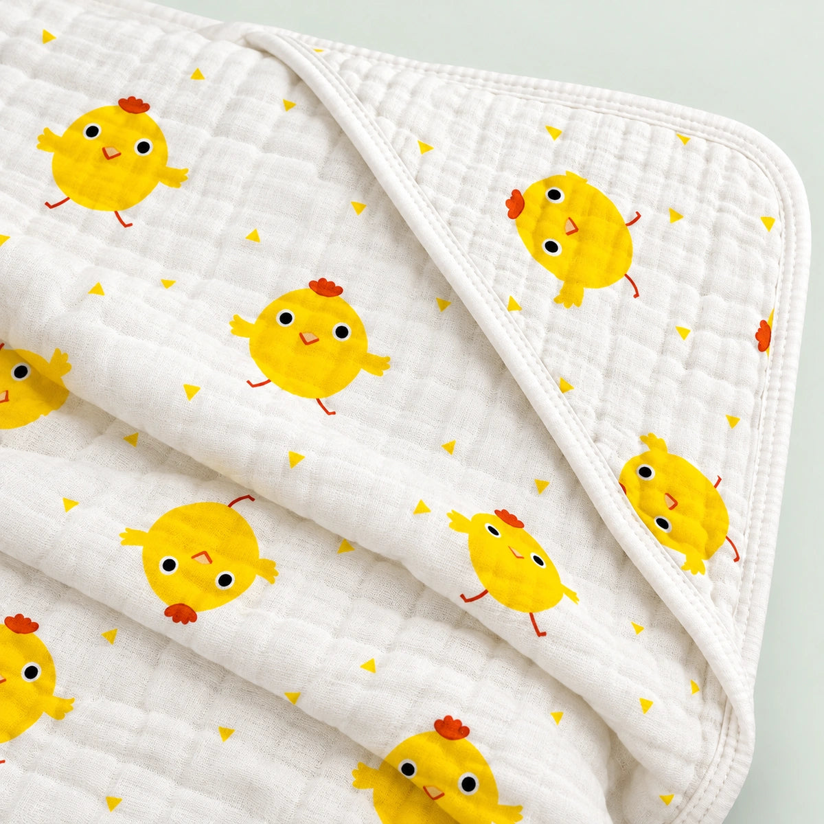 Muslin Baby Wrapper – Cute Chick Print | Soft & Breathable Baby Wrap for Newborns