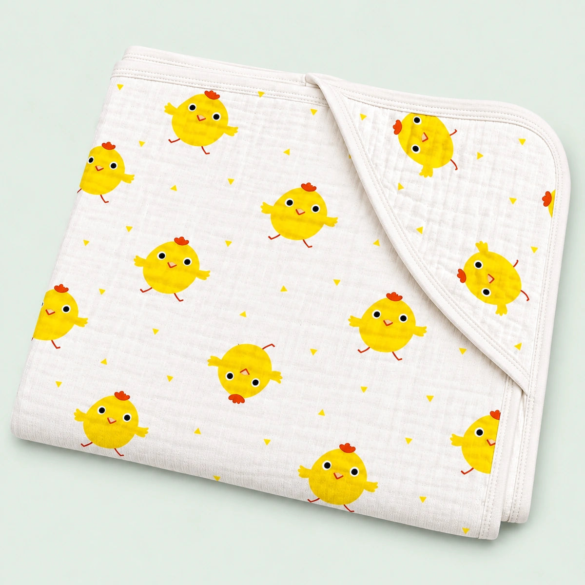 Muslin Baby Wrapper – Cute Chick Print | Soft & Breathable Baby Wrap for Newborns