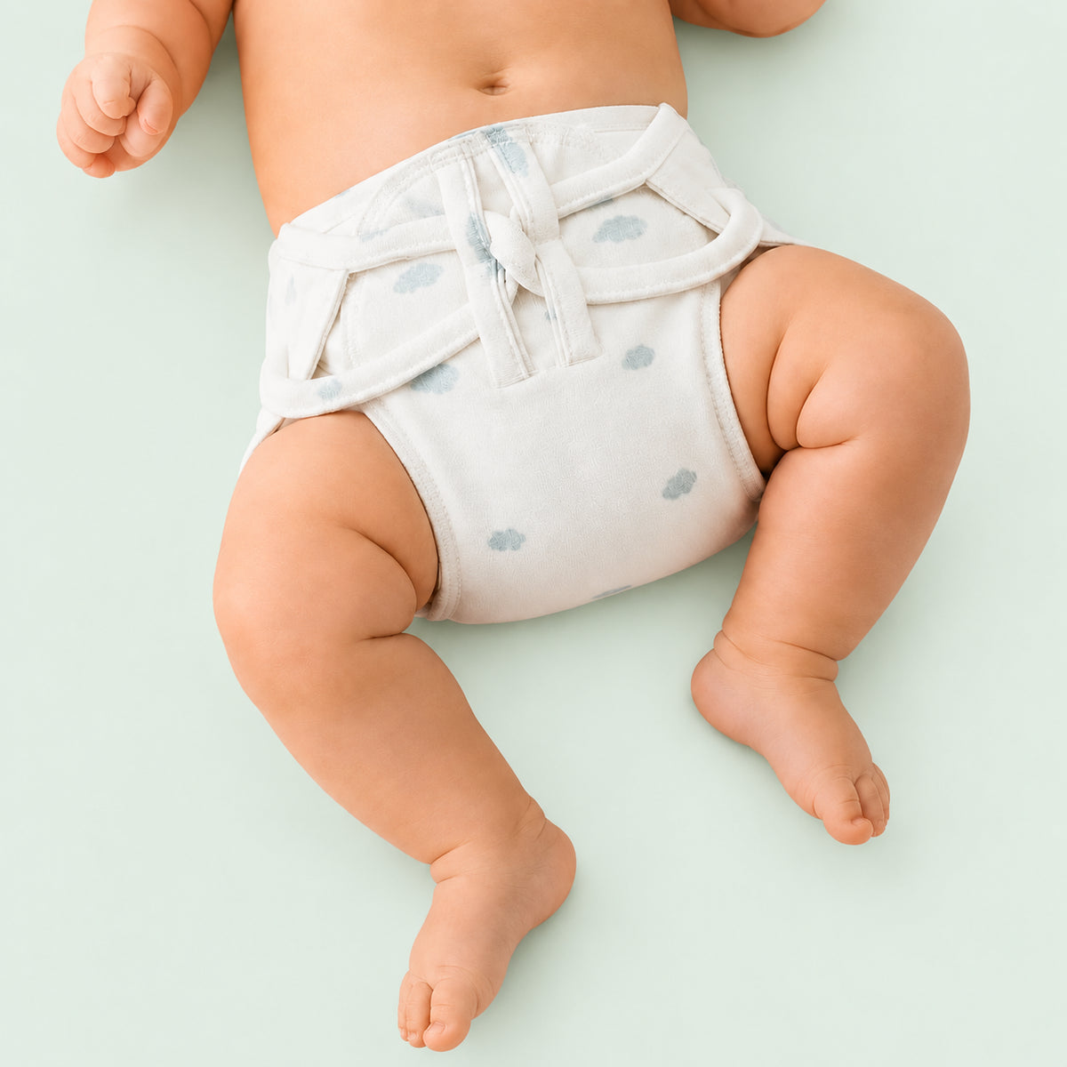 Soft Cotton Reusable Cloth Nappy for Newborn Baby |Cloud|