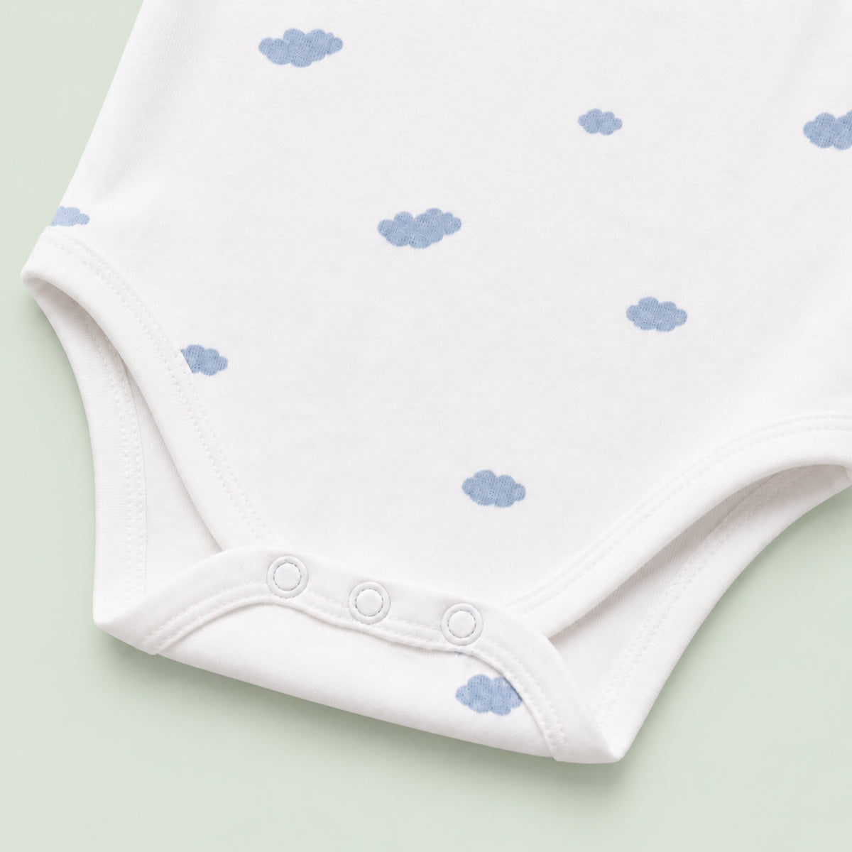 Baby Sleeveless Floral Onesie | Cloud | 0-3 Months
