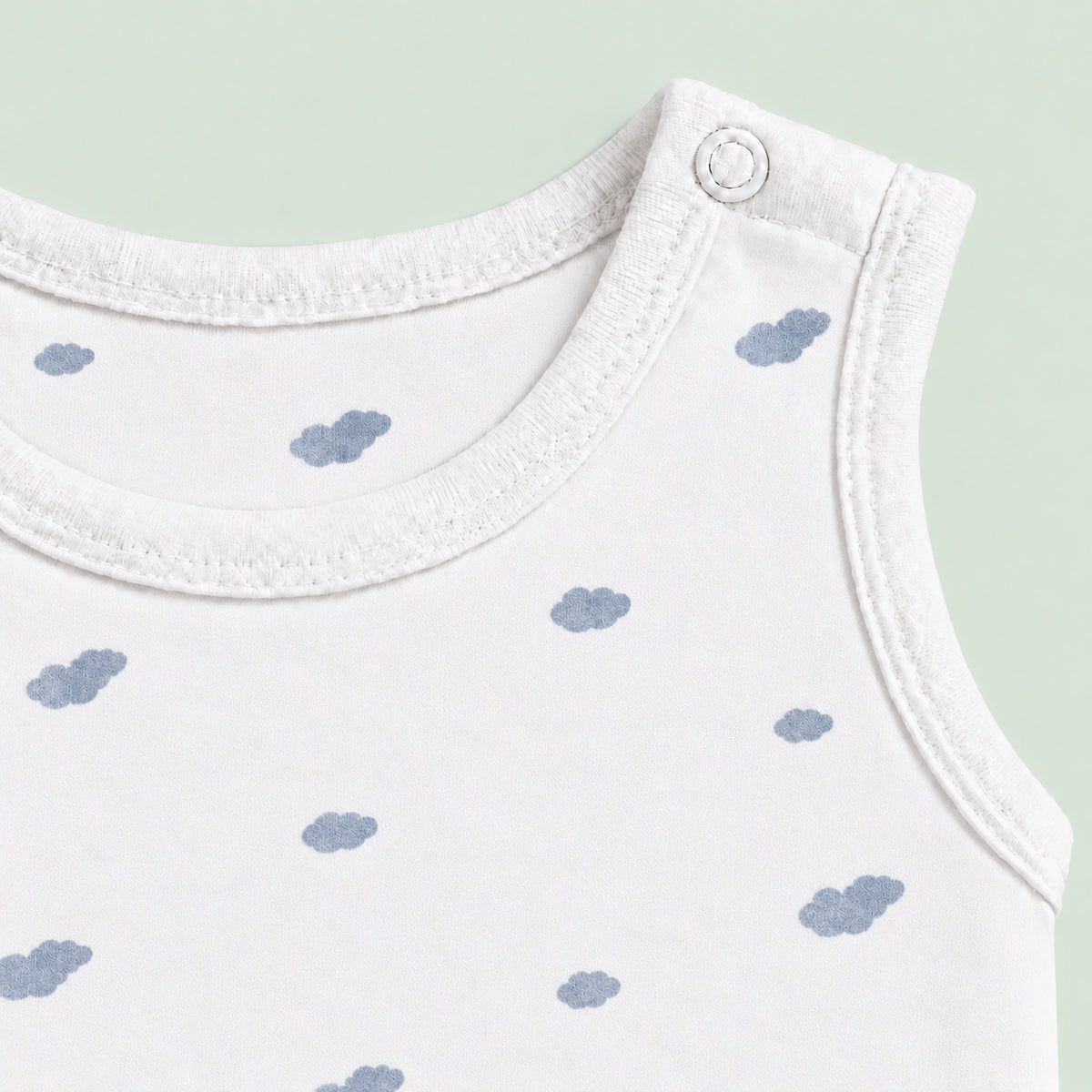 Baby Sleeveless Floral Onesie | Cloud | 0-3 Months