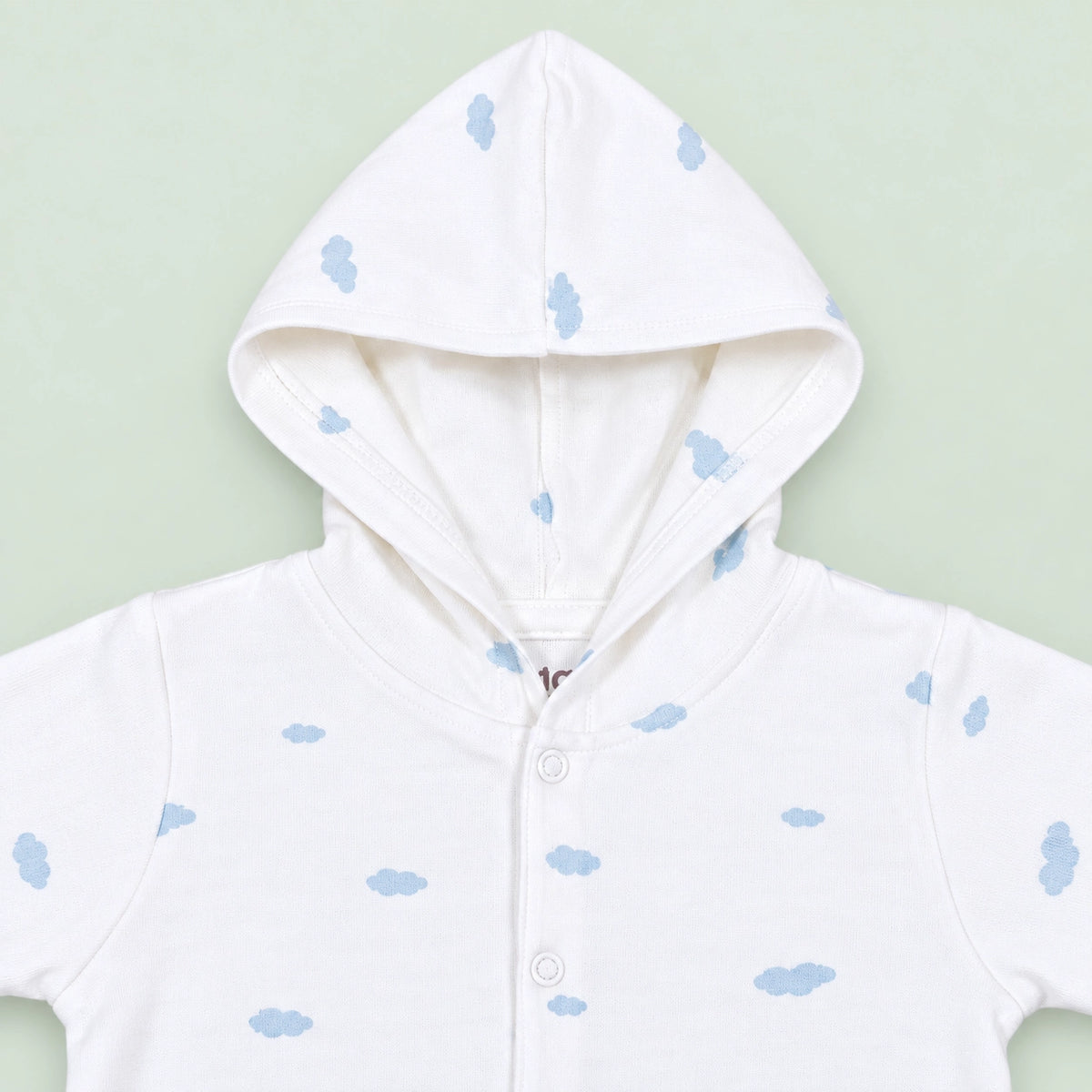 Baby Hooded Button Sleepsuit | 0-3 Months | Romper