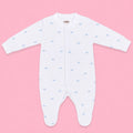 Baby Button Sleepsuit Cloud| 0-3 Months | Romper