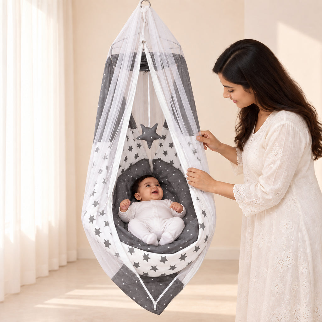 Baby Hanging Cradle with Mosquito Net