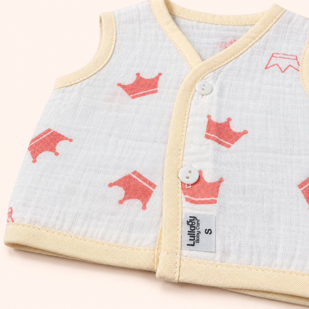 Muslin Sleeveless  Newborn Baby Jabala